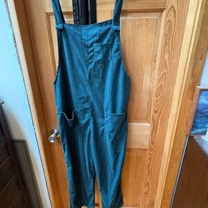 Women's Green corduroy Jumpsuit